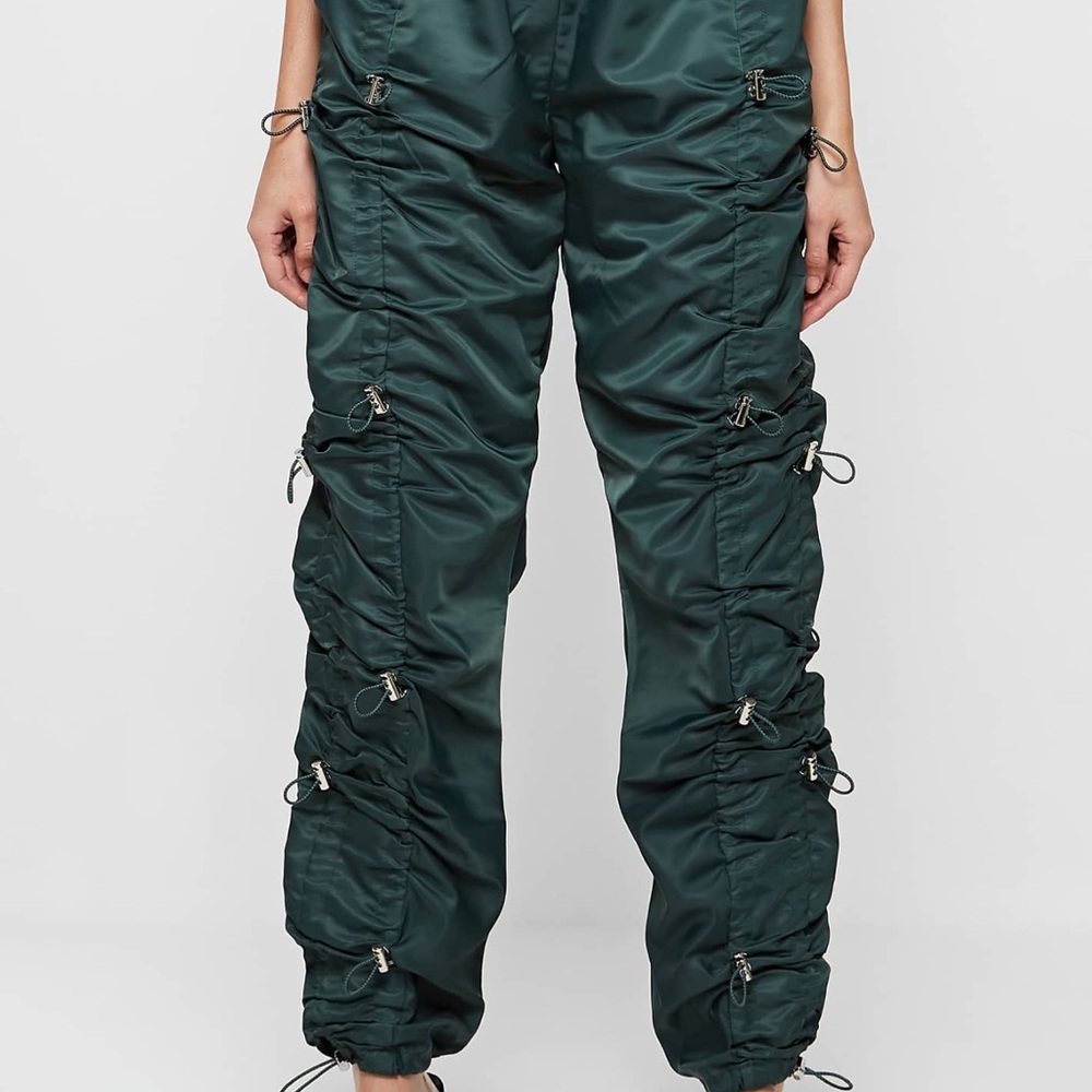 Nylon Bunched Cargo Pants